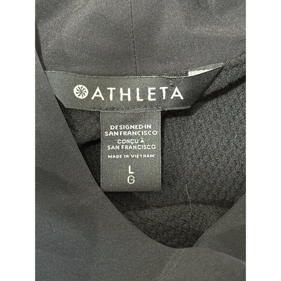Athleta Whistler Hybrid Top Pullover Layered Black Long Sleeve Mock Neck Size L - Picture 5 of 9